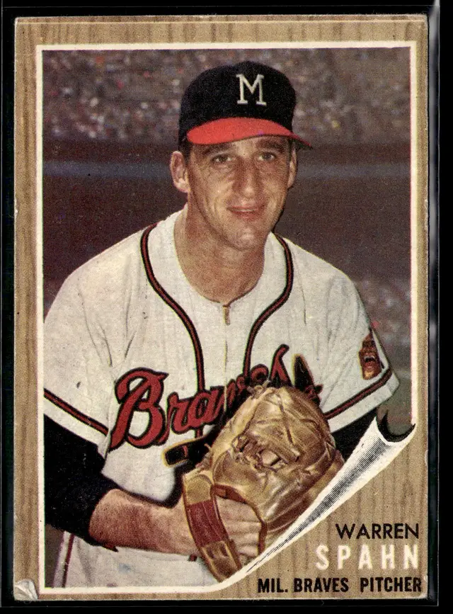 #82 Warren Spahn 1962 Topps #100 *LIVE AUCTION*