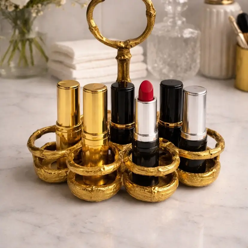 Vintage Goldtone Lipstick Holder