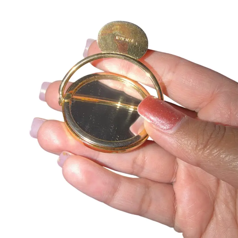 Judith Leiber Purse Mirror Made in Italy Gold Tone