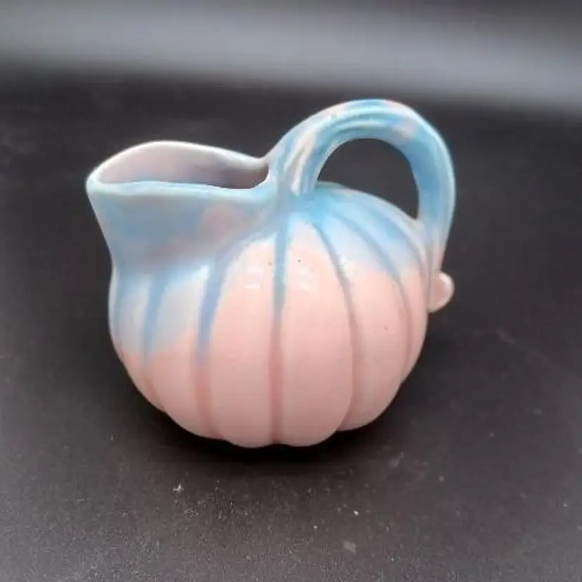 VINTAGE MID-CENTURY POTTERY,  GOURD CREAMER PITCHER Tiny