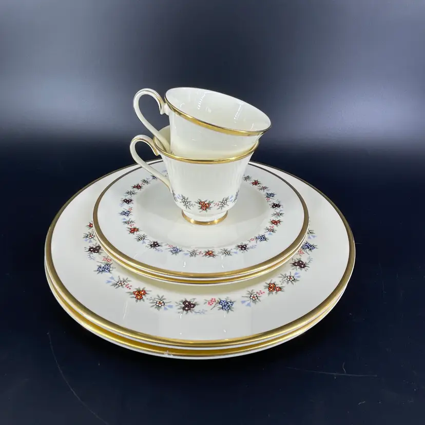 Vtg Minton Mirabeau (1971-1979) Dinner Set Dinner & Salad Plates Footed Cups