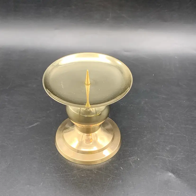 Vintage Brass Copper 3" Candle Holder Made in India