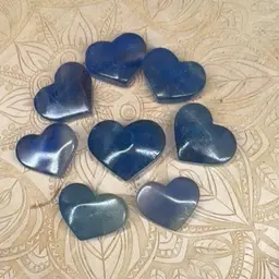 Blue Fluorite Hearts