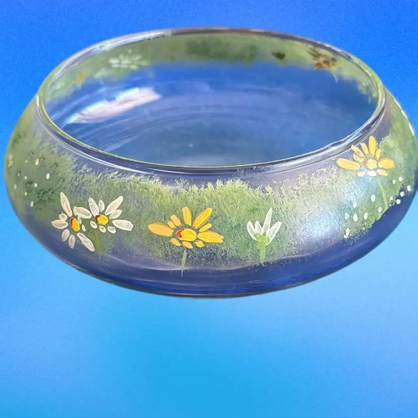 Hand Painted Glass Bowl