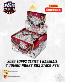 Houston Astros - ZB 2665: 2026 Topps Series 1 Baseball, 2 Jumbo Box Stack PYT 9 (Rips 2/13)