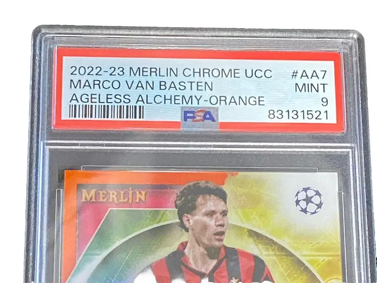 Marco Van Basten PSA 9 2022-23 Orange Ageless Alchemy AA7 Topps Merlin Chrome SP