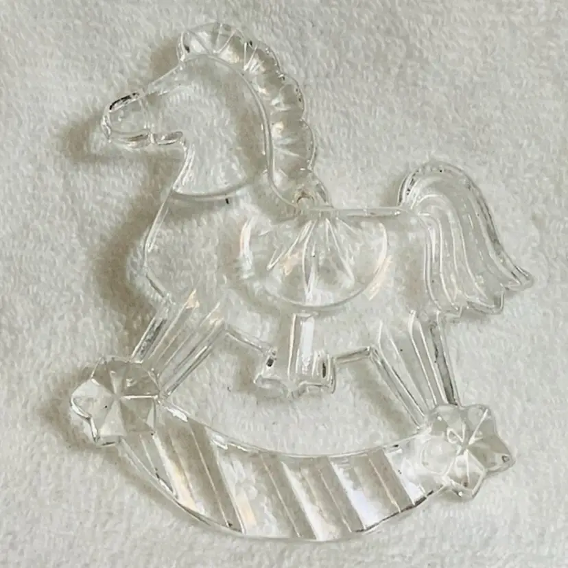 Gorgeous Glass Rocking Horse Approximately 3” Tall And 3” Long