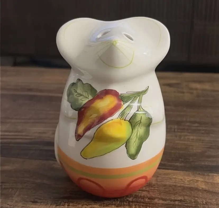 Vintage Ceramic Parmesan Cheese Shaker Pear Fruit Kitchen Decor 5.5”