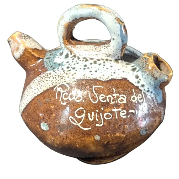 Vintage Small Spanish Pottery Piece Quixote quote