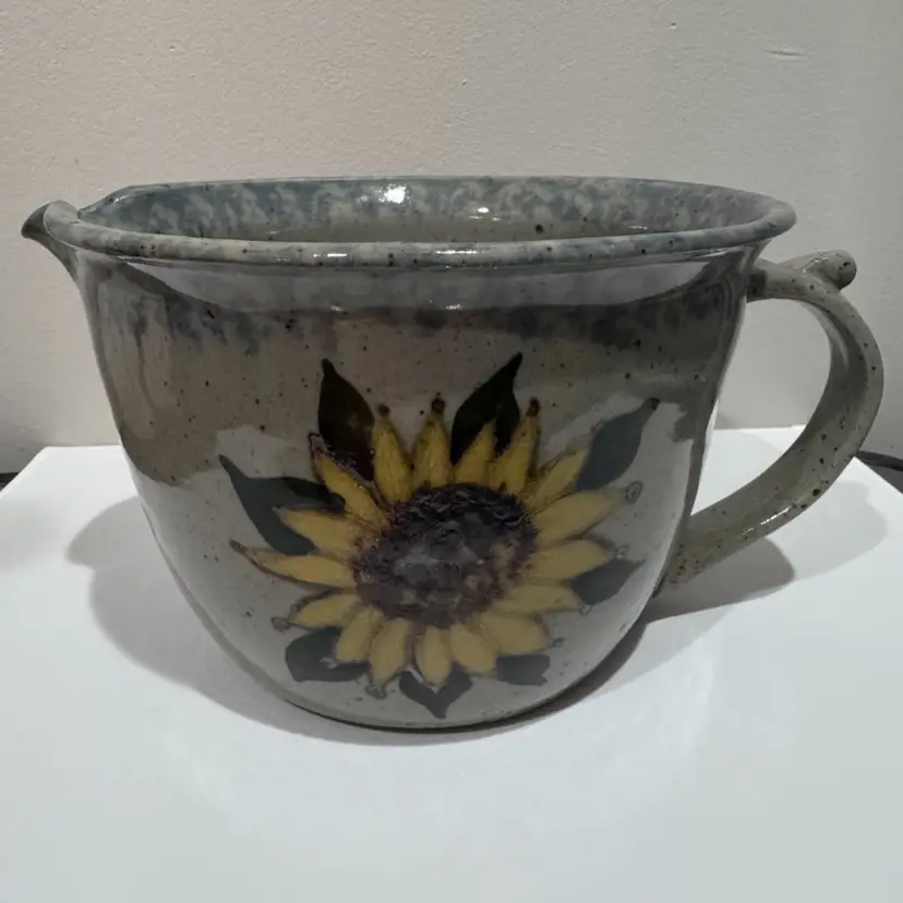 Pottery Sunflower Pitcher