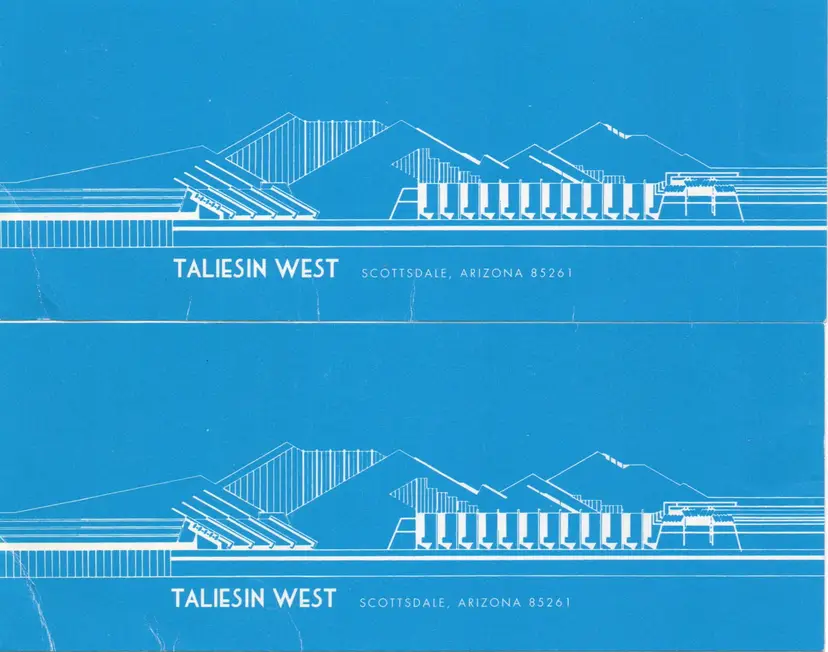 1997 Scottsdale Arizona Frank Lloyd Wright Taliesin West Tickets Brochure Photos