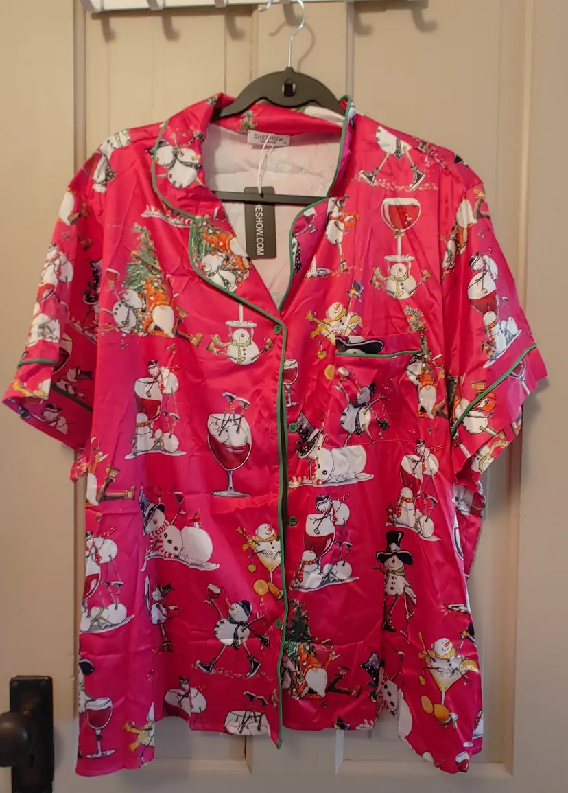 Pajamas- Brand: She Show. Size Large. NWT. Retail $38-48. Material: 97% polyester, 3% spandex. No callouts.