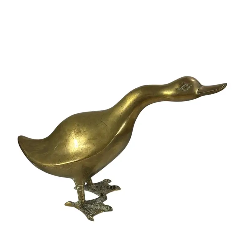 Large Brass Duck 12” x 7”