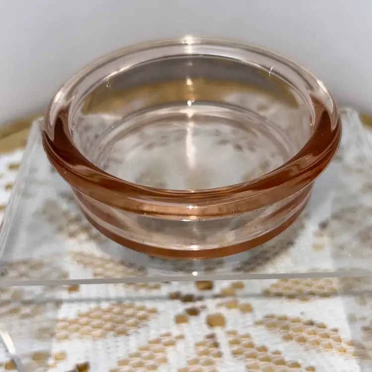 Vintage Pink Depression Glass Low Dish