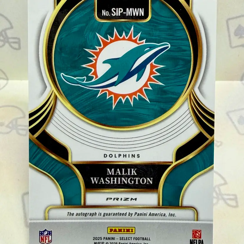SIP-MWN Malik Washington 2025 Panini Select - Select Signatures Prizm