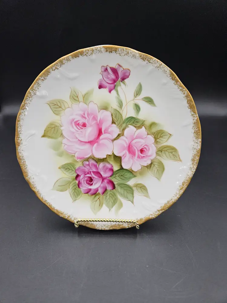 Roses Floral Porcelain Plate