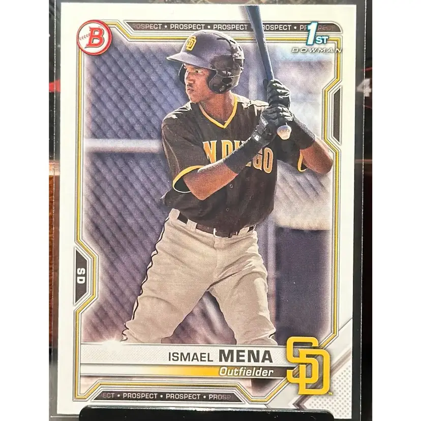 Ismael Mena San Diego Padres 2021 Bowman Prospect 1st Bowman