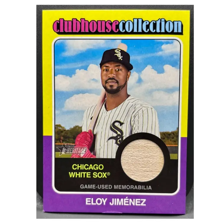 2024 Topps Heritage Clubhouse Collection Bat Relic - Eloy Jimenez