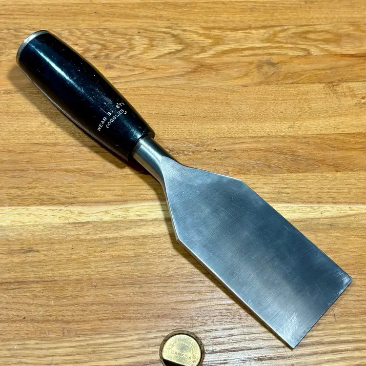 Rare Stanley No. 55 Heavy Duty Glazier's Chisel 2" Width