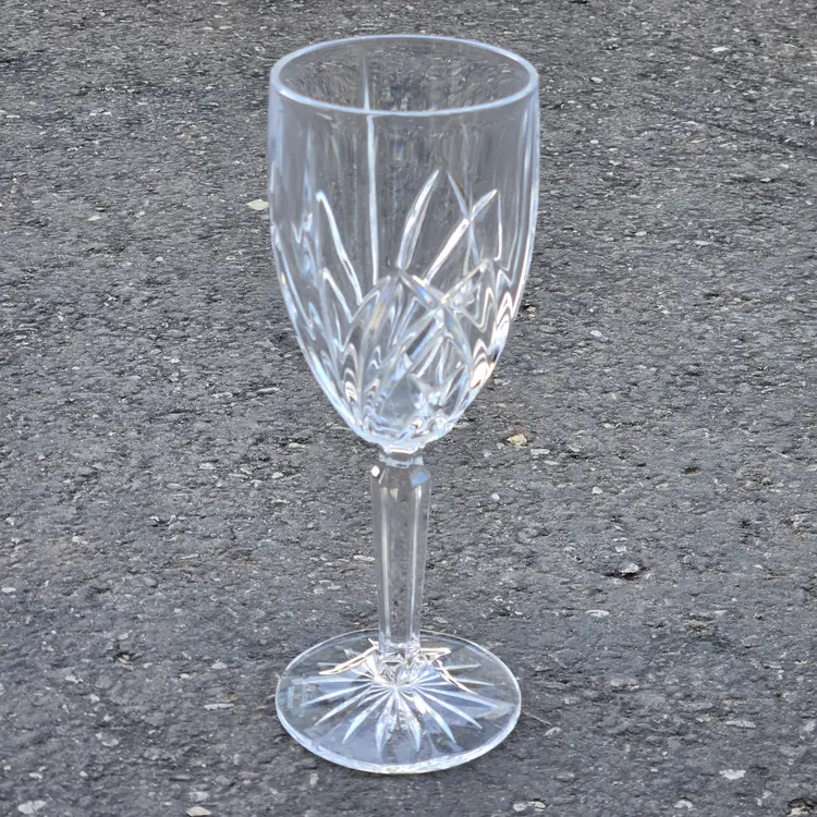 Waterford Crystal Marquis BROOKSIDE Wine Glass 7⅞" Hand Cut 1990’s with Etched Logo