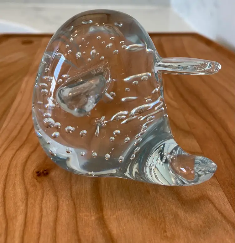Art Glass Pig Paperweight
