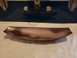 Frankoma Sleek Vintage Brown Ceramic Serving Tray