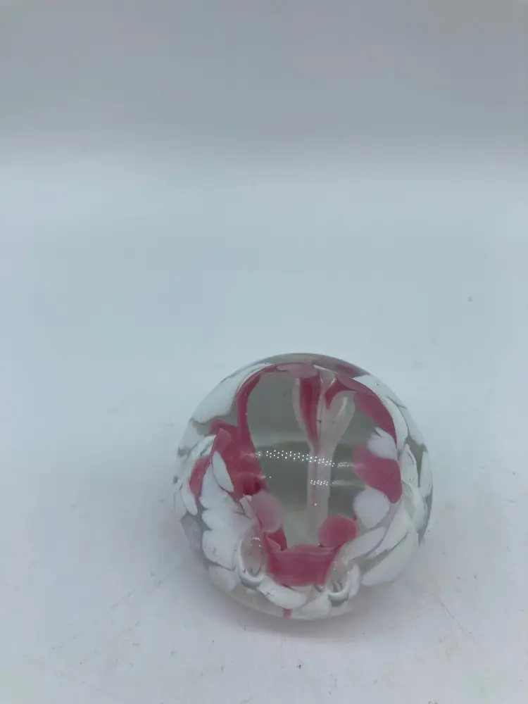 Small Pink Art Glass Large Marble