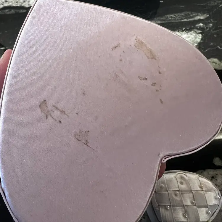 007 Vintage Satin Heart Boxes Set Valentines Sequins Decor Holiday