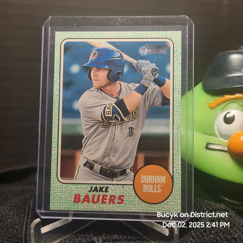2017 Topps Heritage Minor Leagues Green - Jake Bauers Tampa Bay Rays 19/50