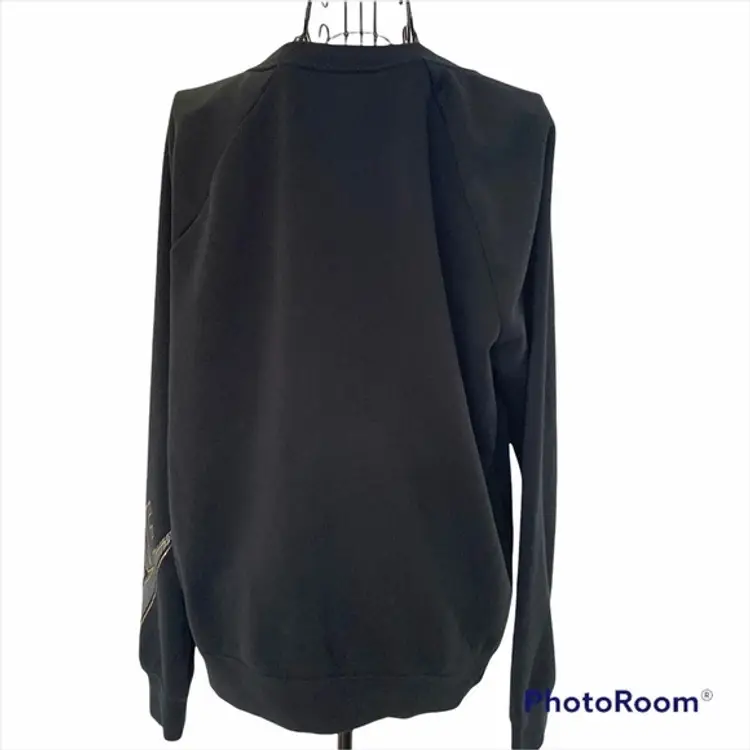 Nike Gold Center Logo w/ Swoosh Crew Neck Sweatshirt w/ Left Sleeve Logo Size L