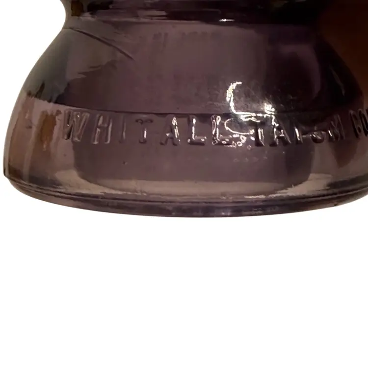 Vintage 1920’s Purple Whitall Tatum Glass Insulator No 1 (17) USA UV Glow