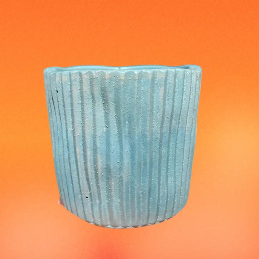 4” Pale Teal Turtleneck Concrete Planter