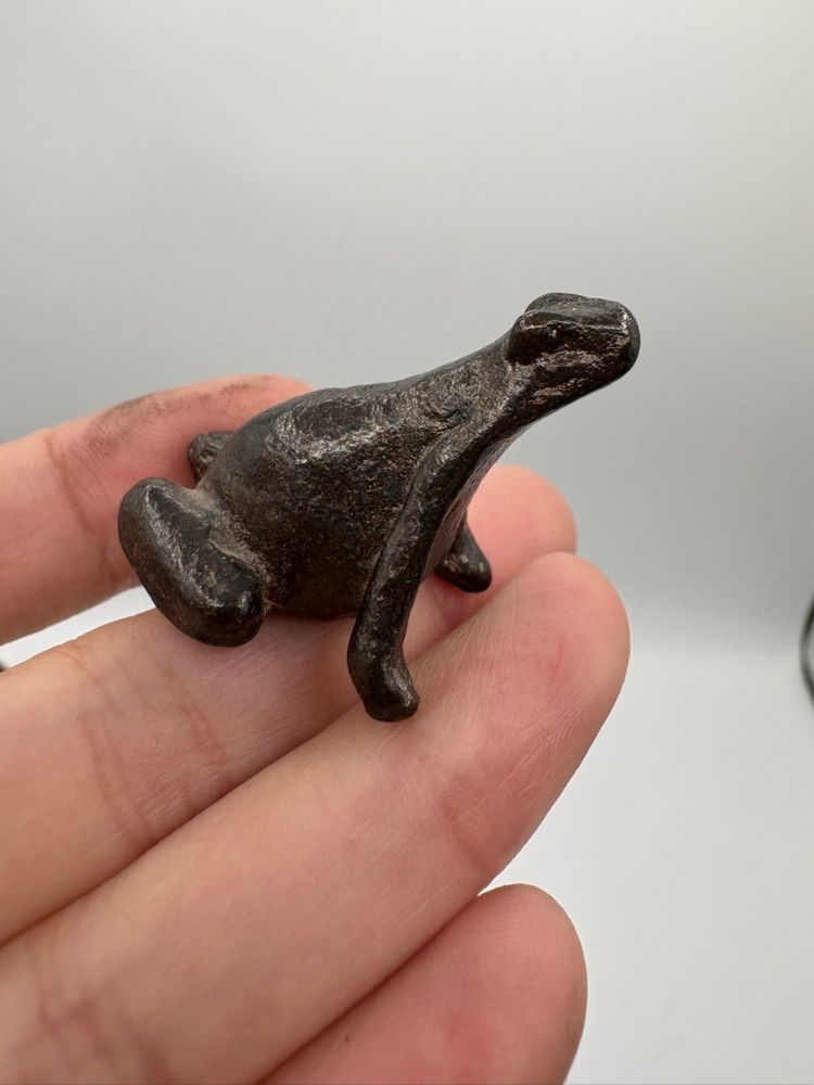 Miniature Bronze Frog Signed 1”