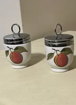 2 Royal Worchester Evesham Pattern Egg Coddlers