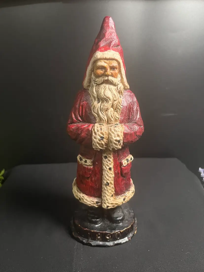 "The Memories of Santa"-1986-Christmas Reproductions, Inc. Old World Santa with 1890 On Its Base-Lot 59