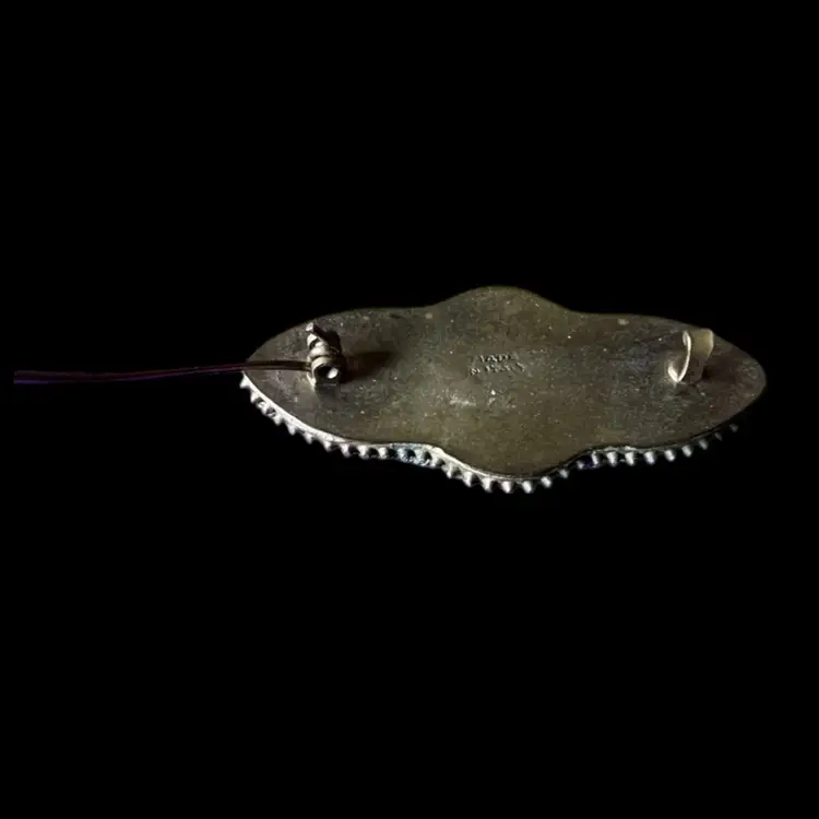 Micro Mosaic Floral Brooch 2”