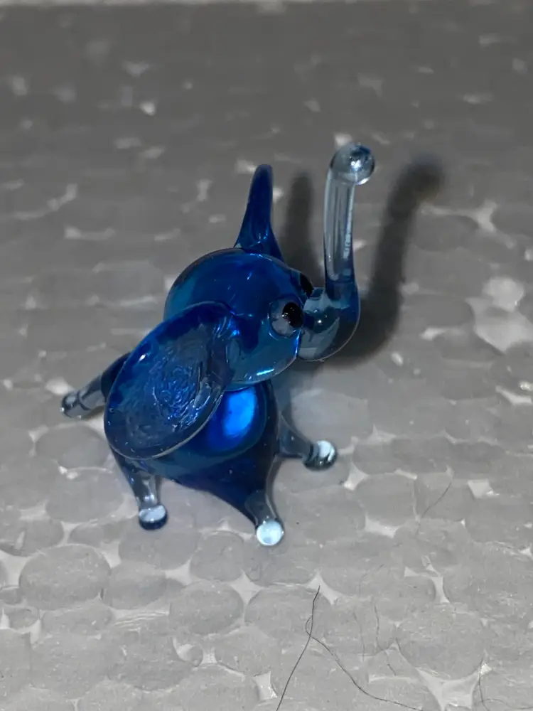 #01 25% Off In From Ukraine Miniature (1 To 1.5") Blown Glass  Amber And Black Cat Front And Back Photos (was $8)