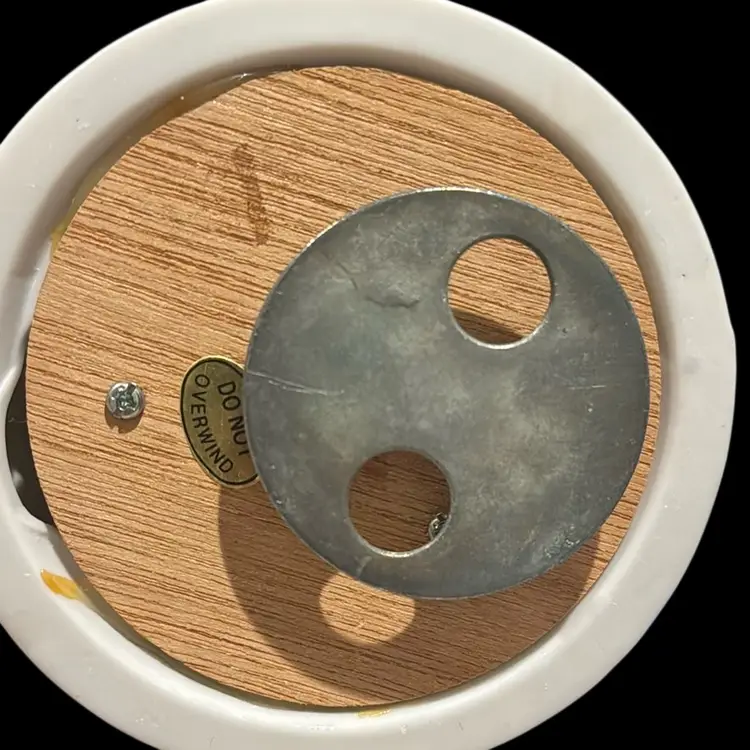 Vintage Arnart Porcelain Owl & Baby Music Box