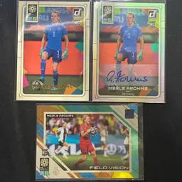 Merle Frohms Lot - Donruss World Cup Auto - Short Print Base - Field Vision 81/99 - Germany National Team
