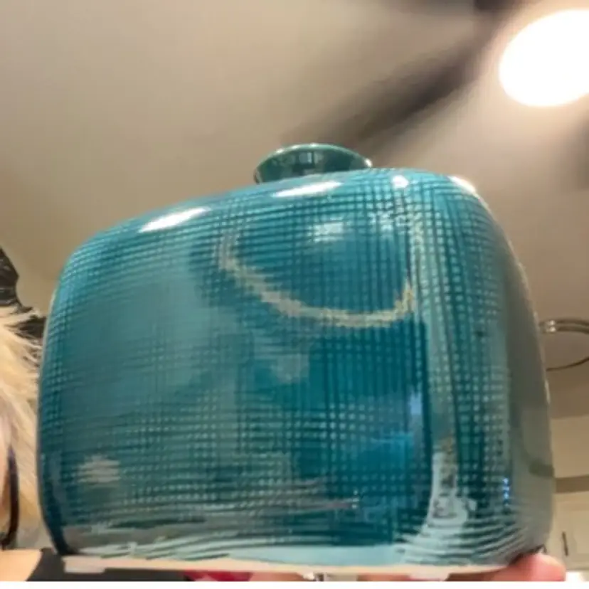 Teal Vase Measures 4.75”x4.75”