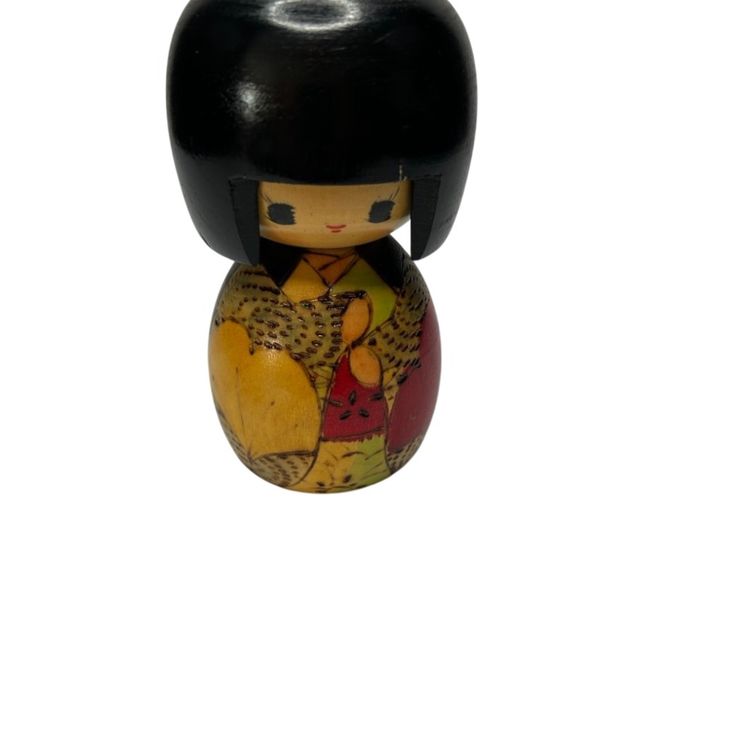 4 1/2” Tall Kokeshi Wooden Doll