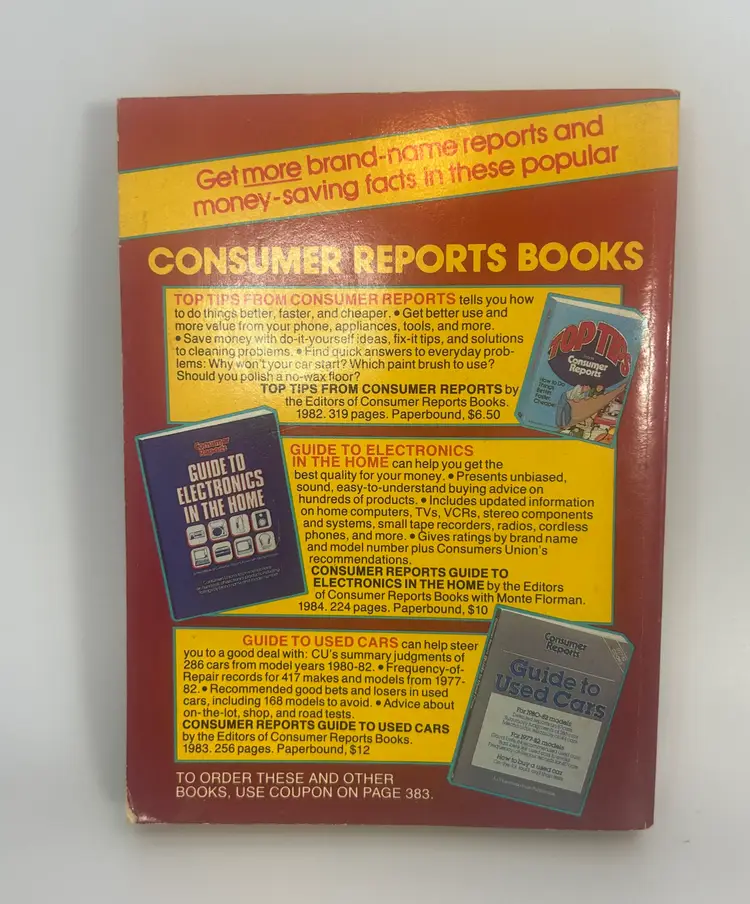 Vintage 'Consumer Reports 1984 Buying Guide Issues' Paperback Book 1984 Organization of Consumers Unions