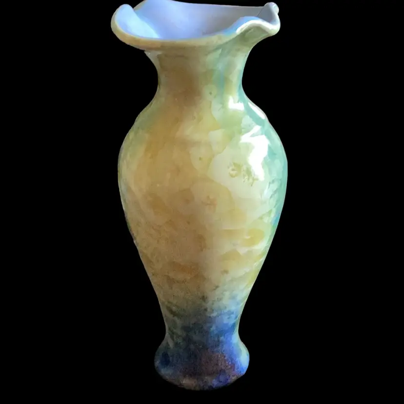 Kent Follette Signed Studio Art Pottery Crystalline Vase