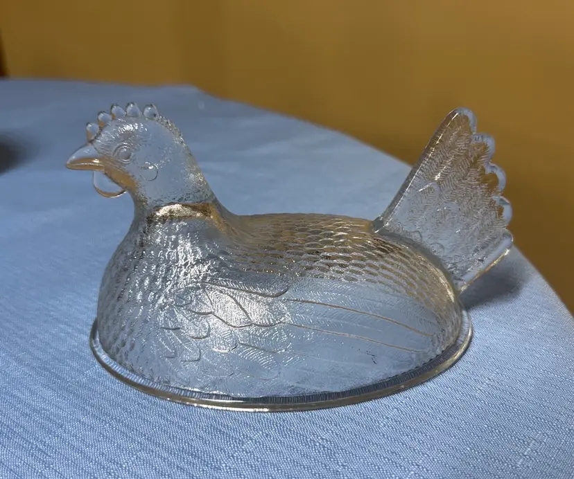 Indiana Glass Clear Hen On Nest Top Only