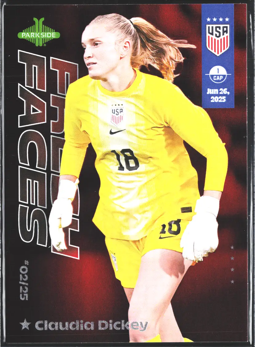 Claudia Dickey 1st USWNT Soccer Card Red Parallel /25 Made! 2026 Parkside