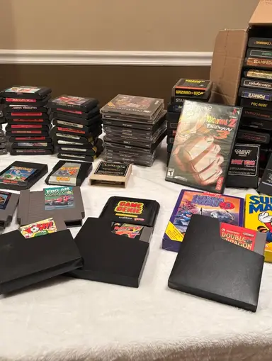 Vintage Video Game Super-Show!! NES, GENESIS, PS1, ATARI!!