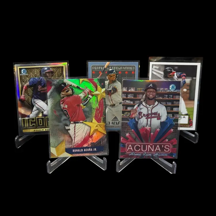 RONALD ACUNA JR 7 Card LOT Mojo Refractor Stars of MLB Home Runs Atlanta Braves