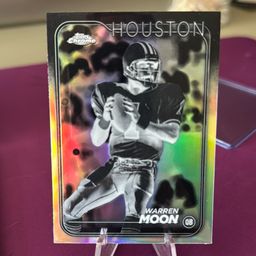 Warren Moon 24 Topps Chrome Negative Refractor