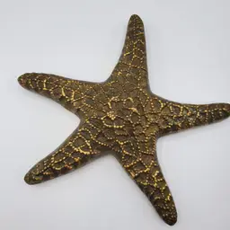 MCM Vintage Brass Starfish Paperweight Coastal Nautical Decor 9"