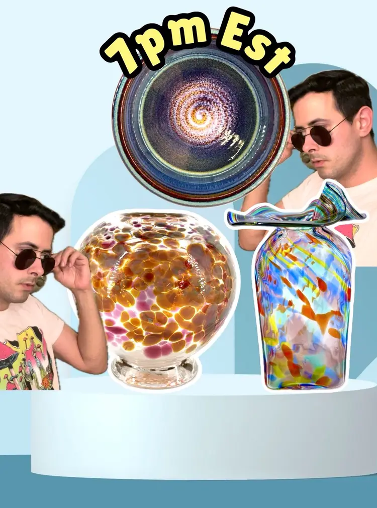 BILL CAMPBELL POTTERY! GLASS! Vintage Oh MY!